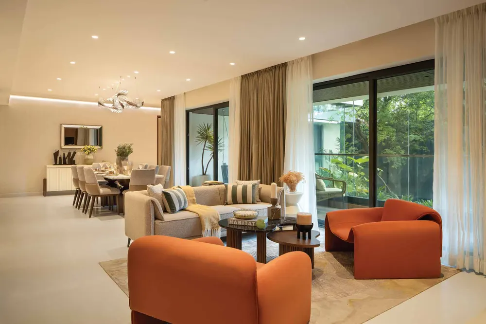 Residential towers above a landscaped drive — Brigade Avalon (4 of 6)