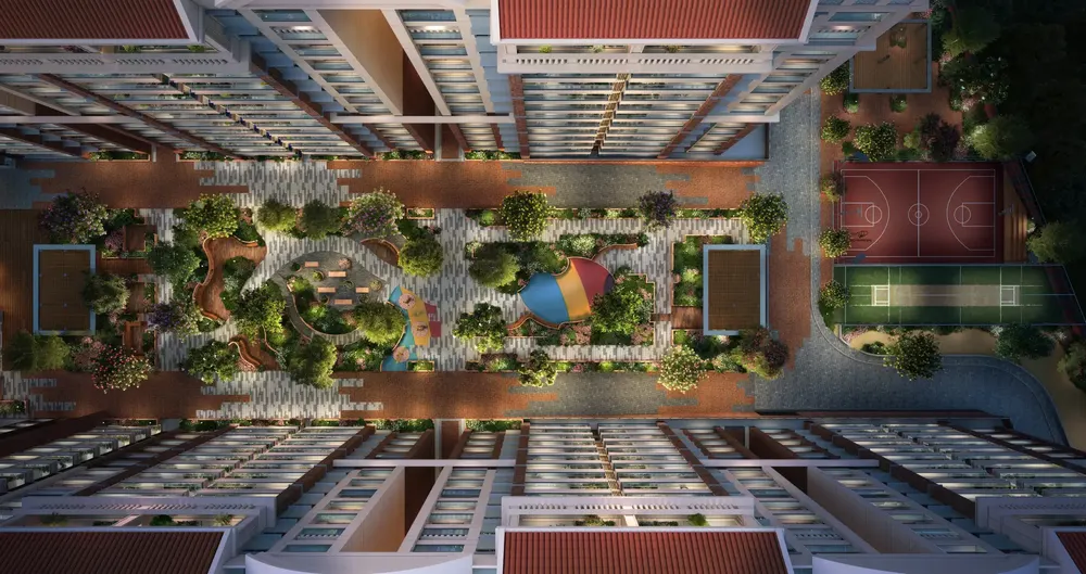 Residential towers with landscaped grounds — Brigade Insignia (3 of 6)