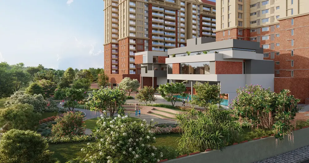 Residential towers with landscaped grounds — Brigade Insignia (5 of 6)