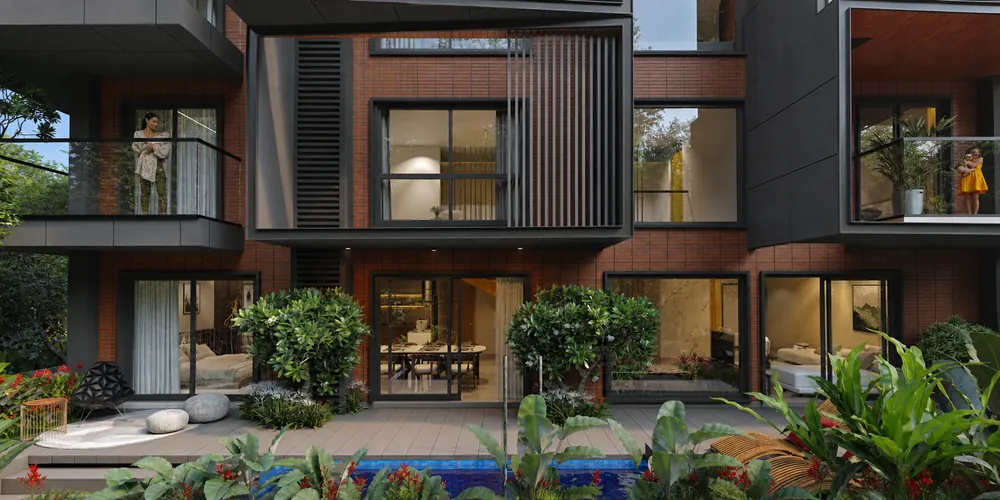 Indo-European courtyard facades — Ceyone Echoes of Eden (2 of 5)