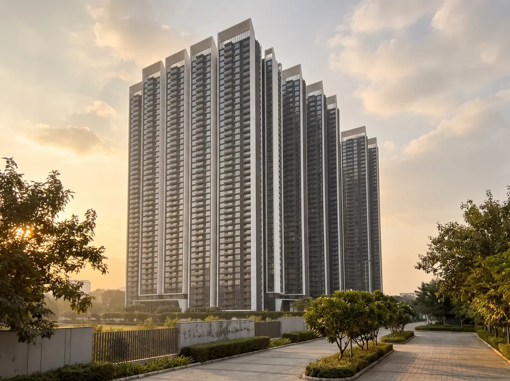 Brooklyn-style towers at golden hour — Godrej Brooklyn Avenue (2 of 8)