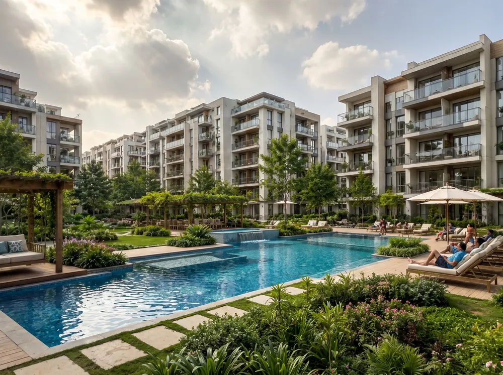 High-rise towers with podium gardens — Godrej Kada Agrahara (5 of 5)