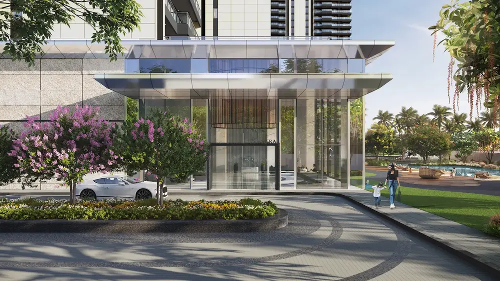 Aerial view of three towers above landscaped grounds — Godrej Miraya (6 of 6)
