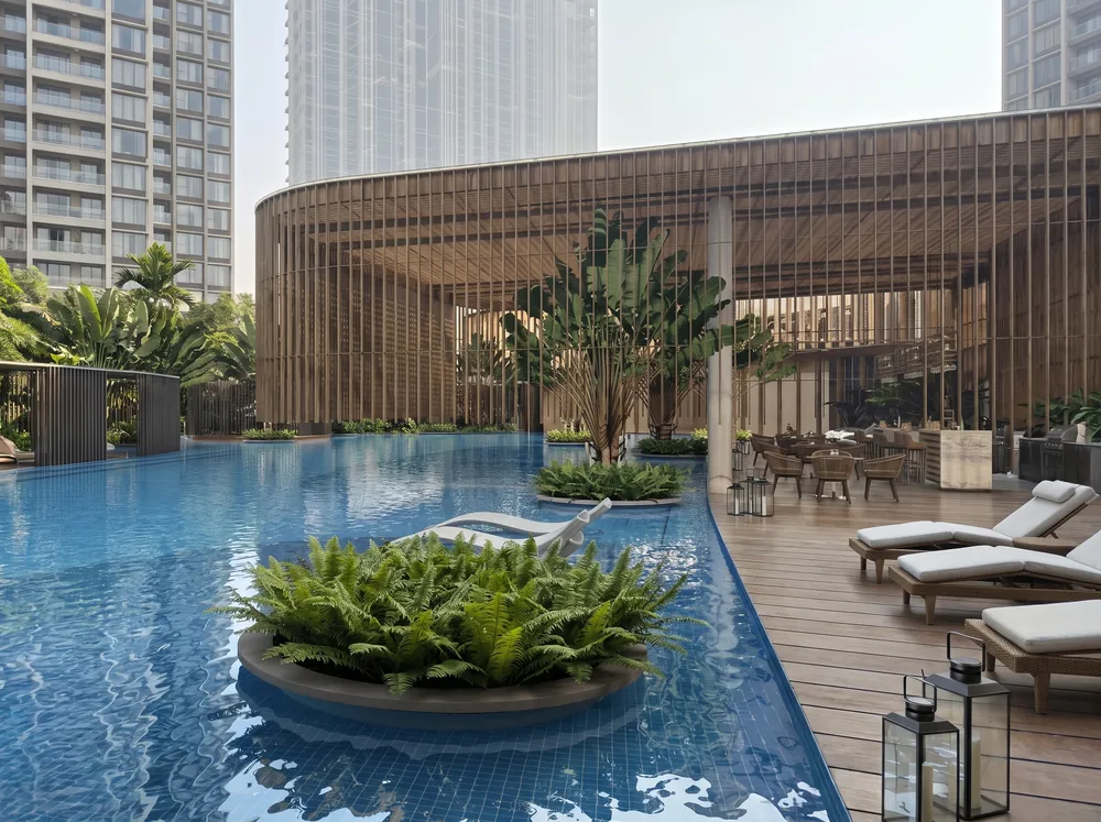 Forest-edged community with amphitheatre garden — Godrej Reserve (4 of 5)