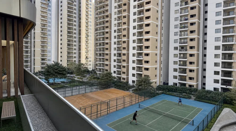 Township skyline over a forested park — Prestige Golden Grove (5 of 5)