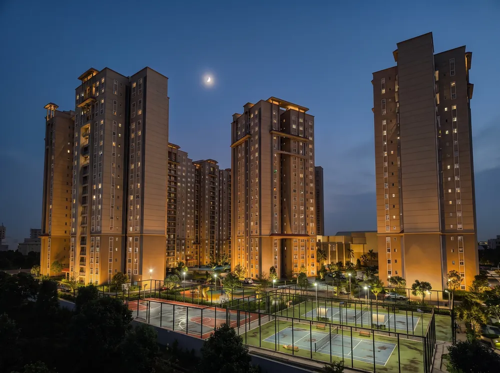 Township entrance with podium gardens — Ramky Fortuna (5 of 5)