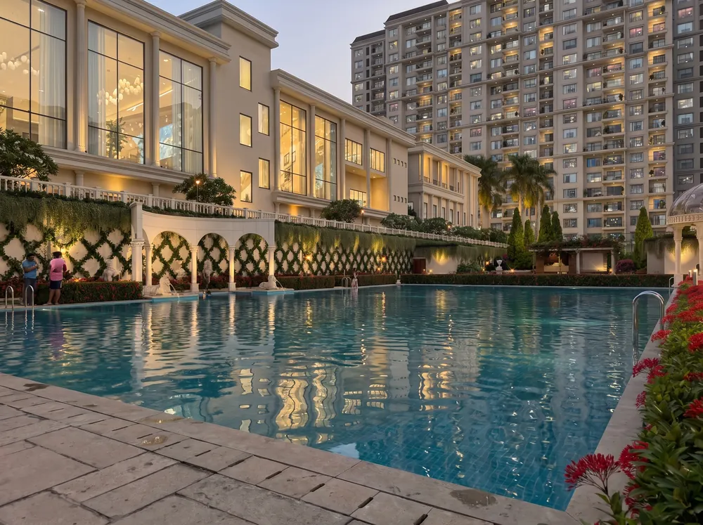 Manor-style towers over formal gardens — Sumadhura Edition (3 of 5)