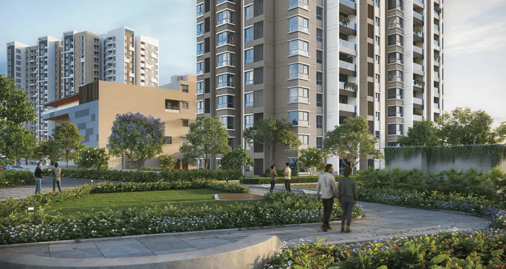 White towers against an evening sky — Sumadhura Folium (6 of 6)